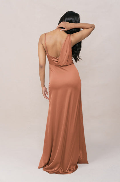 Maxine Satin Dress | Made To Order | Copper