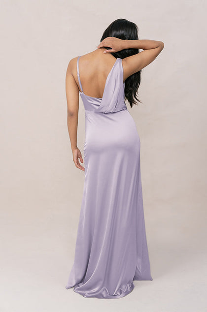 Maxine Satin Dress | Made To Order | Light Lavender