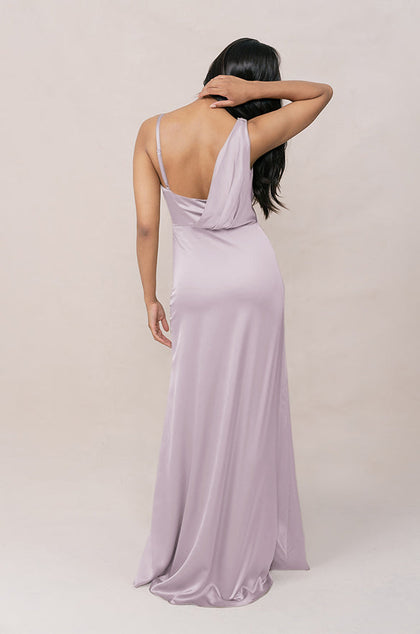 Maxine Satin Dress | Made To Order | Lilac