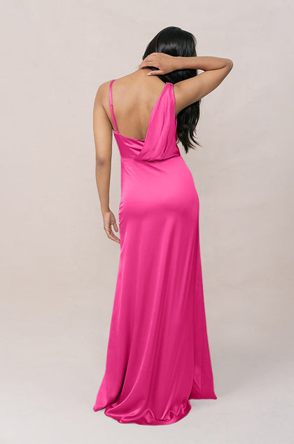 Maxine Satin Dress | Made To Order | Malibu Pink