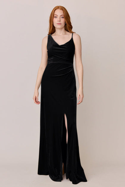 Maxine Velvet Dress | Made To Order | Black