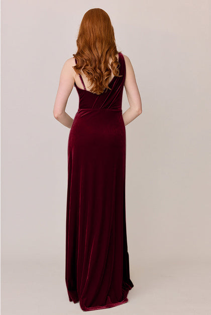 Maxine Velvet Dress | Made To Order | Burgundy