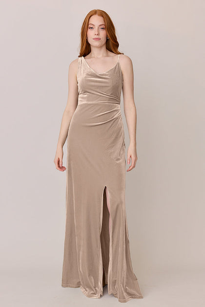 Maxine Velvet Dress | Made To Order | Champagne