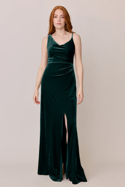 Maxine Velvet Dress | Made To Order | Classic Emerald