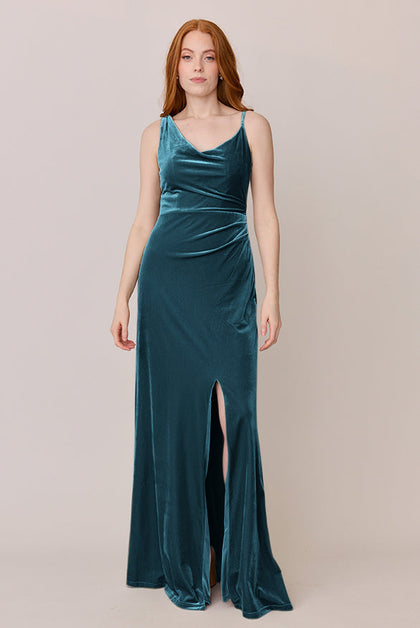 Maxine Velvet Dress | Made To Order | Desert Blue