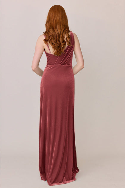 Maxine Velvet Dress | Made To Order | Dusty Rose