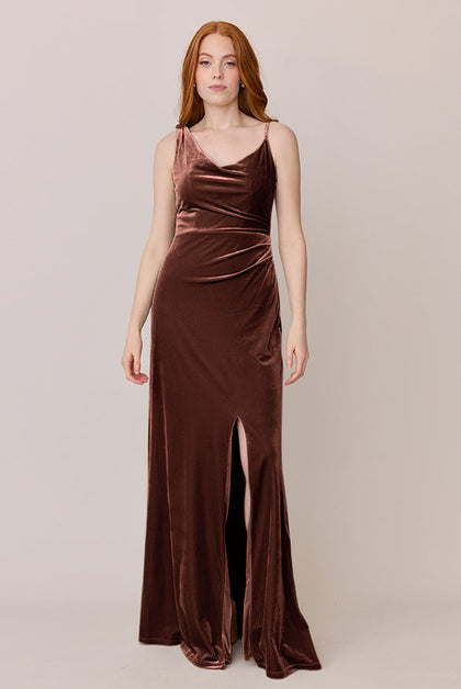 Maxine Velvet Dress | Mahogany