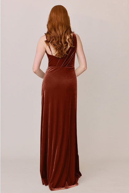 Maxine Velvet Dress | Made To Order | Terracotta