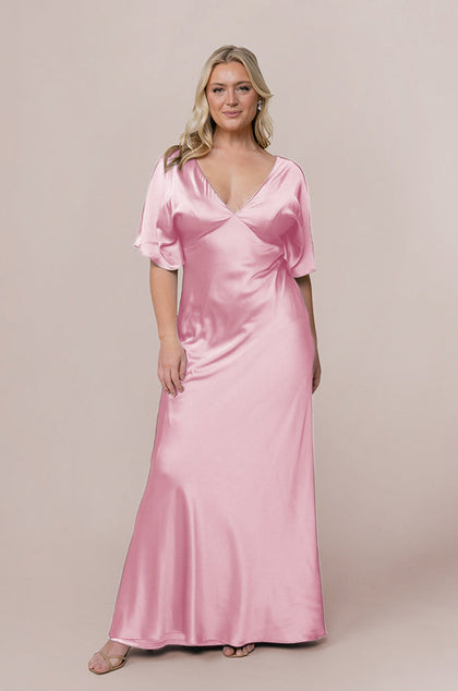 Maya Satin Dress | Made To Order | Perfect Pink