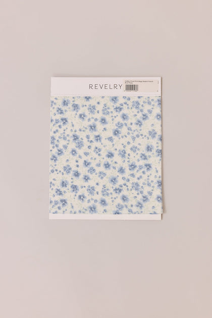 Chiffon Floral Print Mega Swatch | French Blue Posey