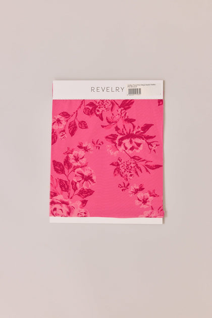 Chiffon Floral Print Mega Swatch | Malibu Pink Bouquet