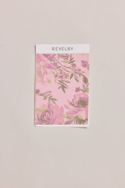 Chiffon Floral Print Mega Swatch | Perfect Pink Meadow Blooms