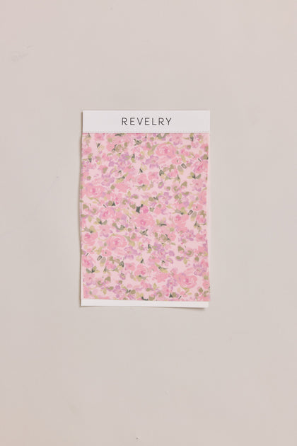 Chiffon Floral Print Mega Swatch | Perfect Pink Posey