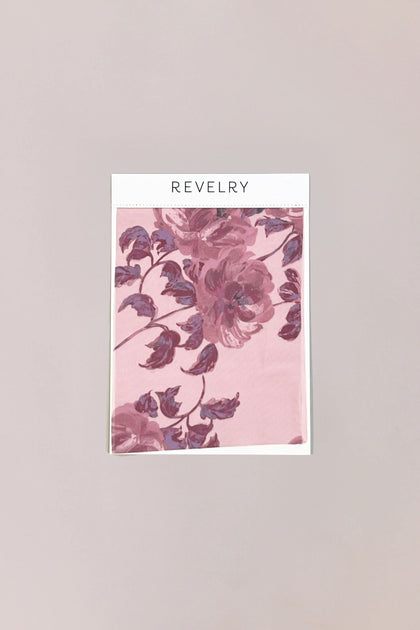 Chiffon Floral Print Mega Swatch | Perfect Pink Blossom