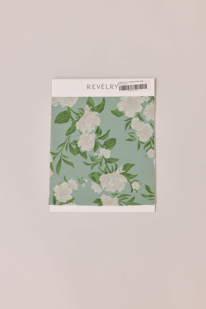 Chiffon Floral Print Mega Swatch | Sage Multi Bouquet