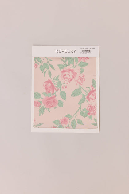 Satin Floral Print Mega Swatch | Blushing Bride Bouquet