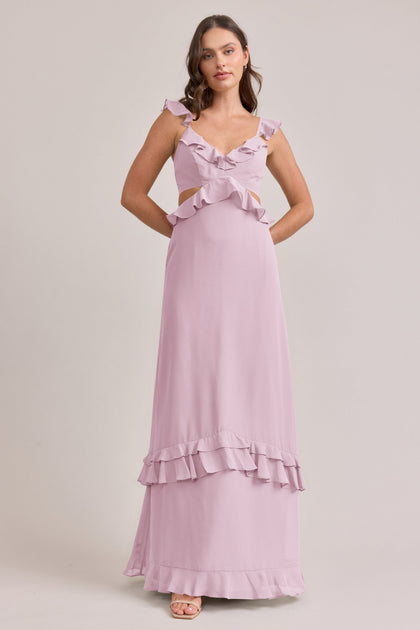 Mia Chiffon Dress | Made To Order | Baby Pink