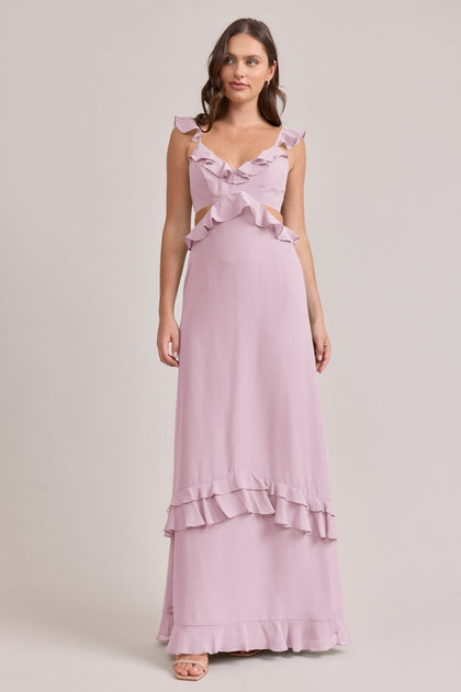Mia Chiffon Dress | Made To Order | Baby Pink