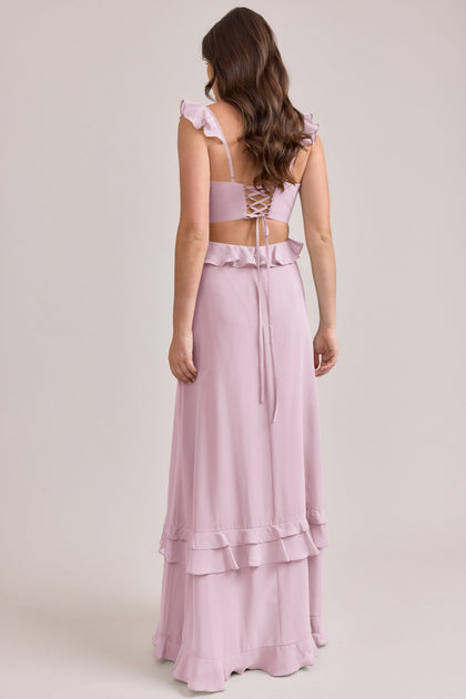 Mia Chiffon Dress | Made To Order | Baby Pink