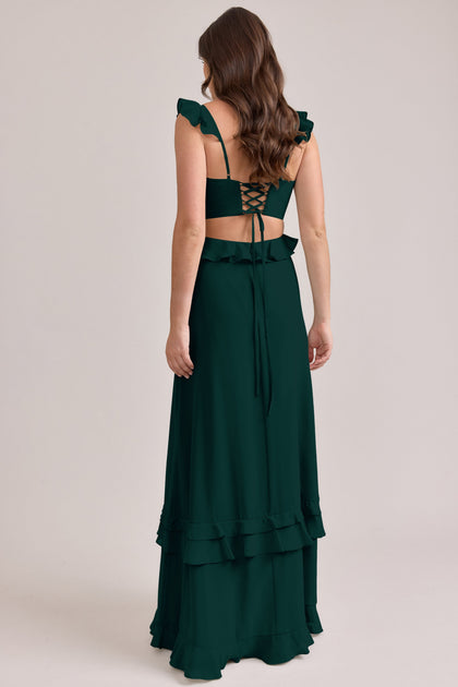 Mia Chiffon Dress | Made To Order | Classic Emerald