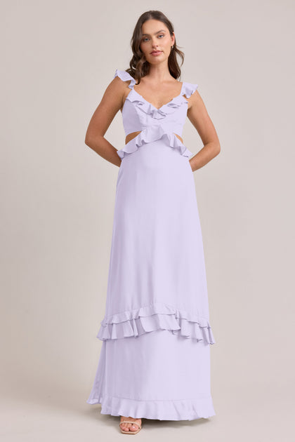 Mia Chiffon Dress | Made To Order | Light Lavender