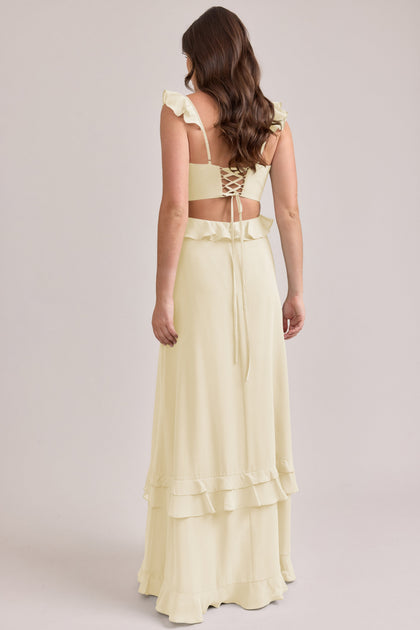 Mia Chiffon Dress | Made To Order | Yellow