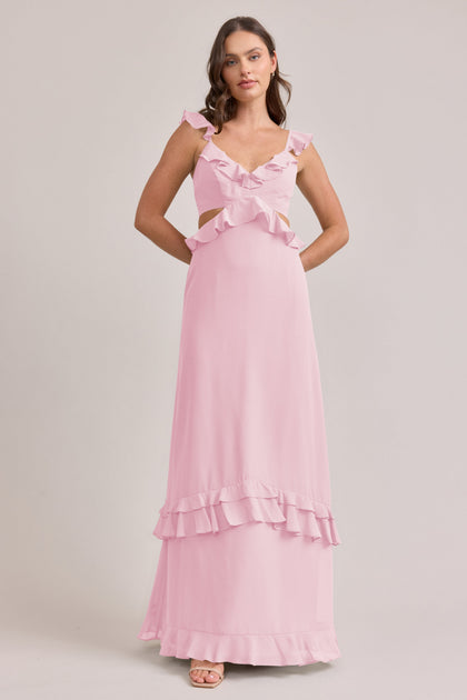 Mia Chiffon Dress | Made To Order | Perfect Pink