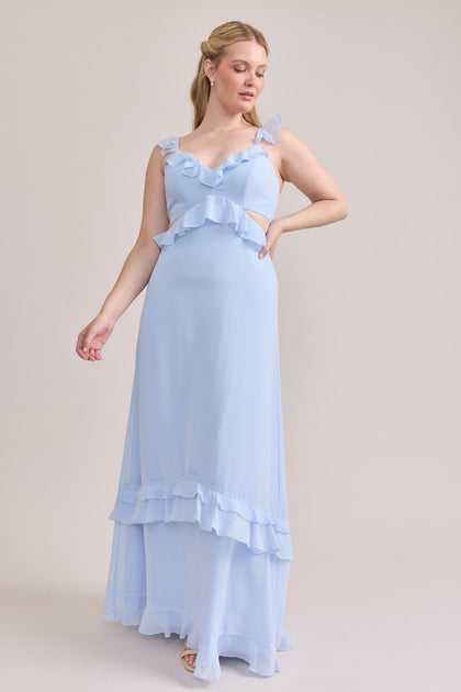 Mia Chiffon Dress | Made To Order | Periwinkle