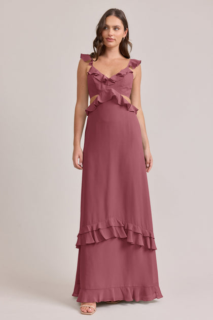 Mia Chiffon Dress | Made To Order | Rosewood