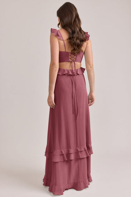 Mia Chiffon Dress | Made To Order | Rosewood