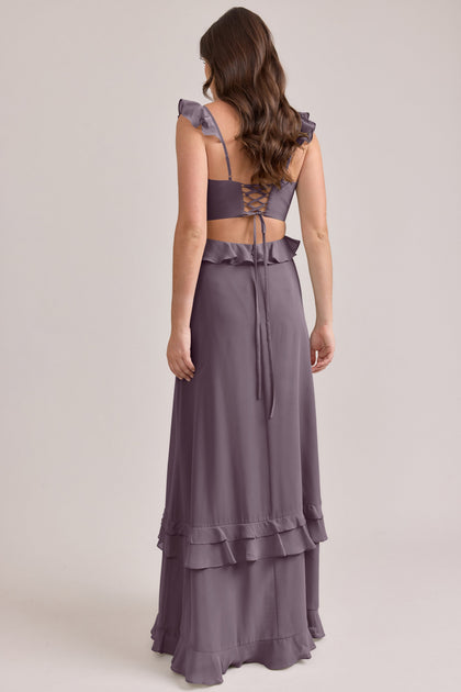 Mia Chiffon Dress | Made To Order | Wisteria