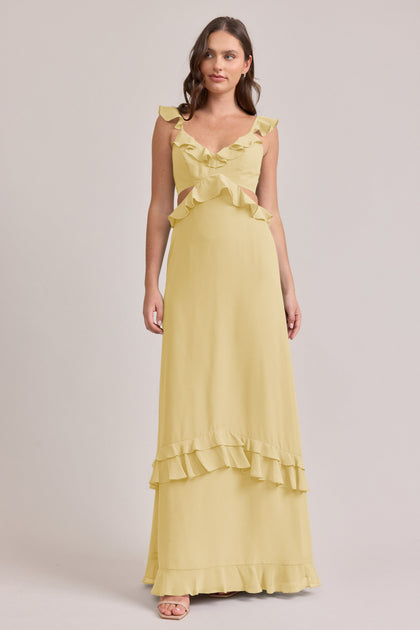 Mia Chiffon Dress | Made To Order | Yellow
