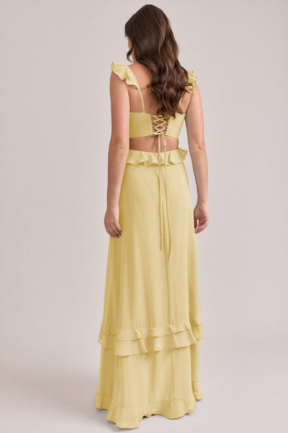 Mia Chiffon Dress | Made To Order | Yellow