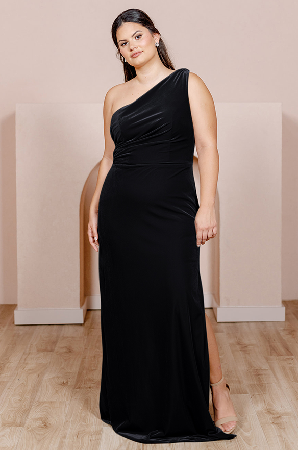 Sample Black Moira Convertible Velvet Dress