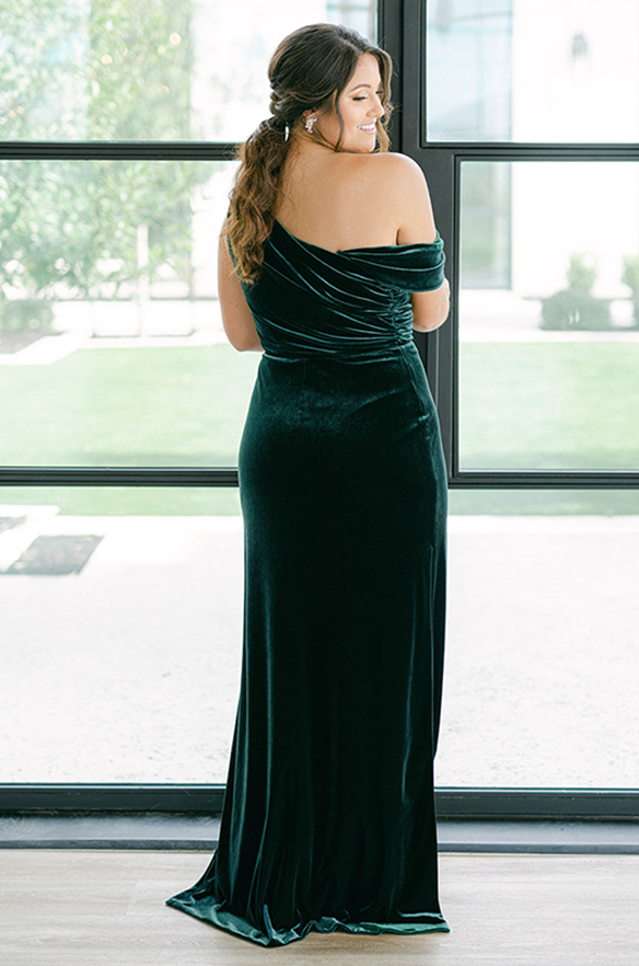 Sample Classic Emerald Moira Convertible Velvet Dress | Ready To Ship 28 Sample Classic Emerald Moira Convertible Velvet Dress | Ready To Ship 28