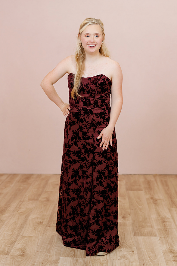Mona Floral Burnout Velvet Dress