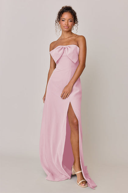 Monroe Chiffon Dress | Made To Order | Blush Pink