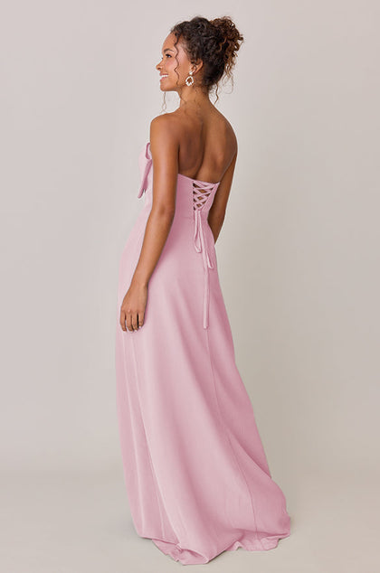 Monroe Chiffon Dress | Made To Order | Blush Pink