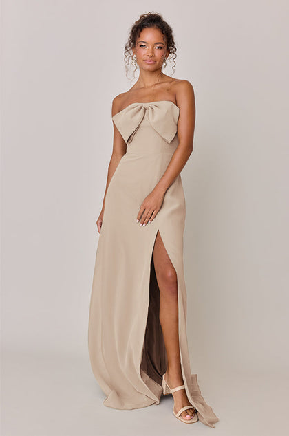 Monroe Chiffon Dress | Made To Order | Champagne