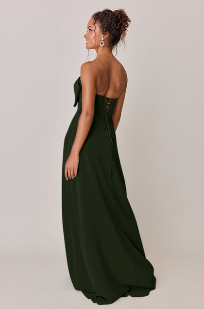 Monroe Chiffon Dress | Made To Order | Deep Olive