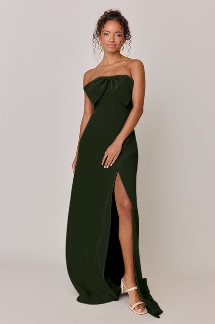 Monroe Chiffon Dress | Made To Order | Deep Olive