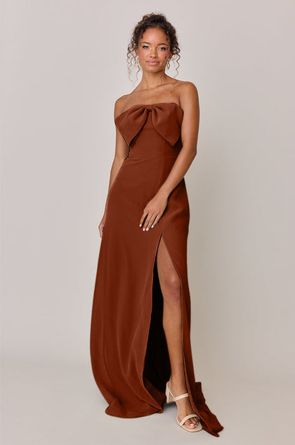 Monroe Chiffon Dress | Made To Order | Rust