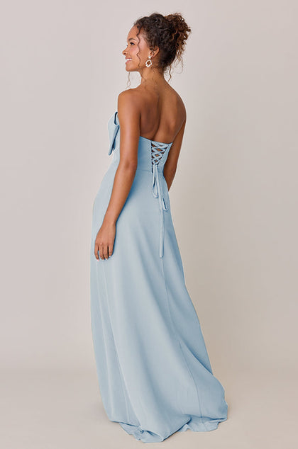 Monroe Chiffon Dress | Made To Order | Sky Blue