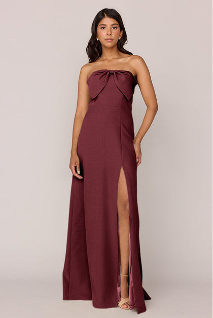 Monroe Crepe Dress | Made To Order | Cabernet