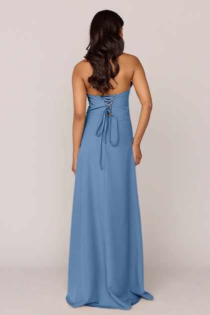 Monroe Crepe Dress | Made To Order | Dusty Blue
