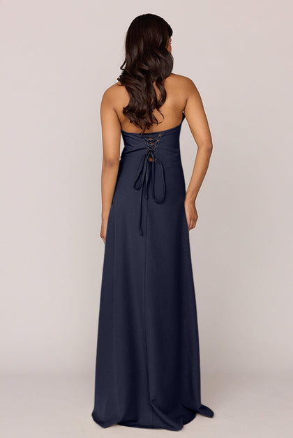 Monroe Crepe Dress | Made To Order | Navy Blue