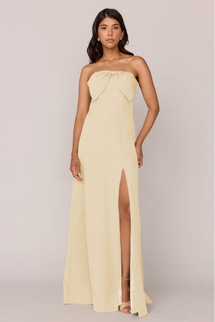 Monroe Crepe Dress | Made To Order | Pale Yellow