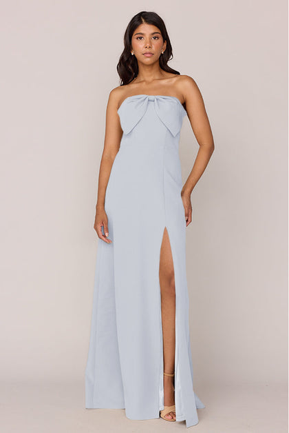 Monroe Crepe Dress | Made To Order | Sky Blue