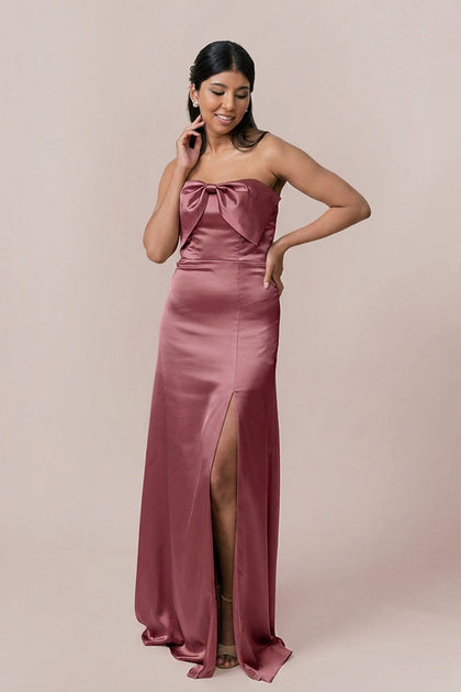 Monroe Satin Dress | Made To Order | Raspberry