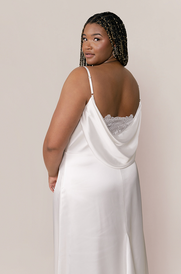 nadia satin dress The Nadia Glitter Satin Gown